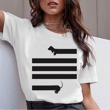 Load image into Gallery viewer, Dachshund Pug Teckel Funny T Shirt Women Harajuku Cute French Bulldog Frances German Shepherd T-shirt Pit Bull Tshirt Top Female
